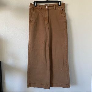 Everlane Wide Leg Crop Pant Tan Size 6